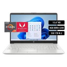 Notebook HP 15-ef2514la, Ryzen 7 5700U, 8GB, 1TB SSD, 15.6", Win 11