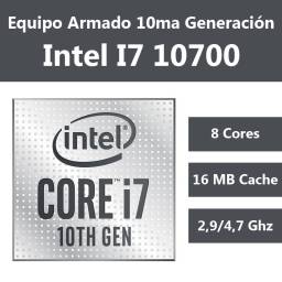 INTEL Core I7 10700 10ma Gen + Mother H510M (Configura tu PC)