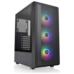 Gabinete Thermaltake S200 TG 3 Fanes ARGB Negro (Sin Fuente)
