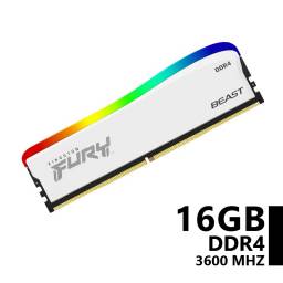 Memoria Kingston Fury White RGB DDR4 16GB 3600 Mhz