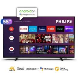 Televisor LED Smart TV Philips 55PUD7406 55" 4K UHD Android - 2 USB, 4 HDMI
