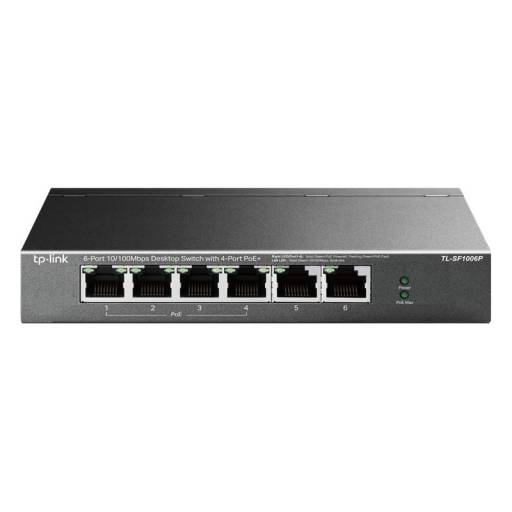 Switch TP-LINK TL-SF1006P 6 Puertos 10/100 con 4 POE Carcasa Metlica