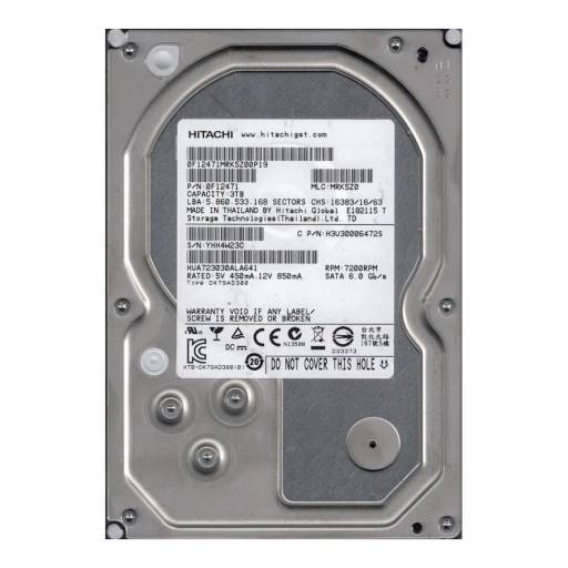Disco Duro 3.5" Hitachi 3 TB Sata 3 7200 Rpm New Pull
