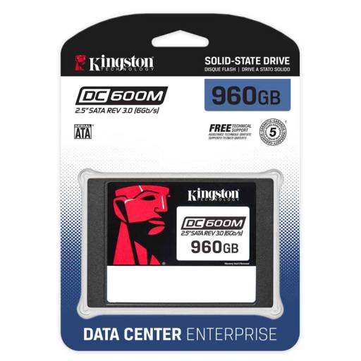 Disco Solido SSD P/Servidor 960 GB Kingston DC600M Sata 3
