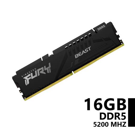 Memoria Kingston Fury Beast DDR5 16GB 5200 Mhz