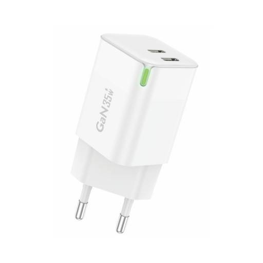 Cargador Foneng para Celular/Notebook GaN35 35W 2 Puertos USB-C