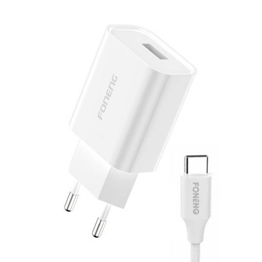 Cargador con Cable USB-C Foneng EU43 1 Puerto USB 2.1A