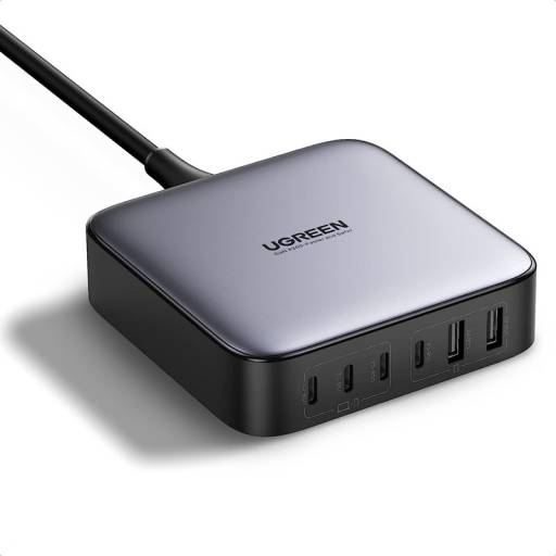 Cargador De Escritorio Ugreen 200w USBx2 + USB-Cx4