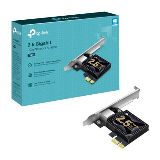 Tarjeta de Red PCI-E TP-LINK TX201 2.5Gbps/1000/100 con Low Profile