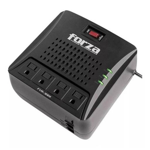 Regulador de voltaje Forza FVR-3002 3000VA 1500W 4 Salidas Universales