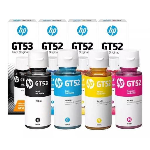 Pack de 4 Botellas de Tinta HP GT52/GT53 415/615/519/520/580