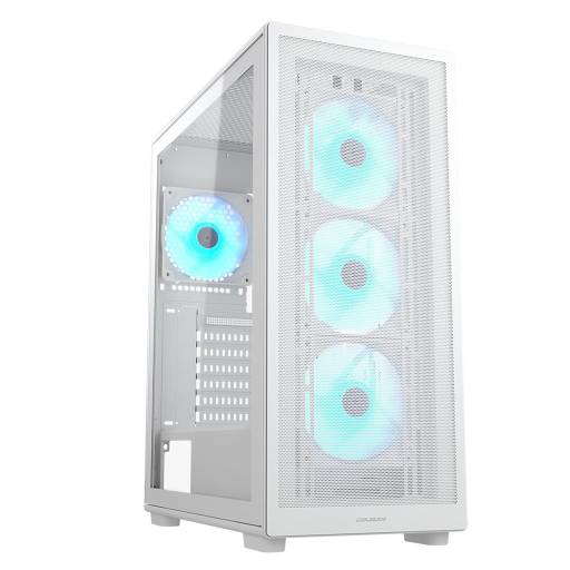Gabinete Cougar MX220 Blanco 4 Fanes ARGB (Sin Fuente)