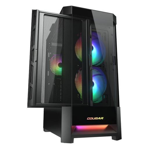 Gabinete Cougar Duoface RGB Negro 3 Fanes ARGB (Sin Fuente)