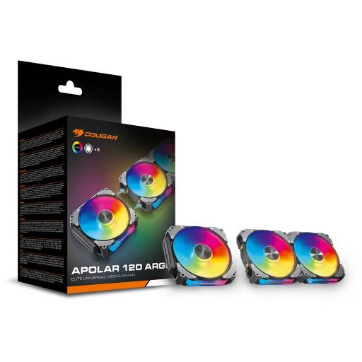 Fan Cooler Cougar Apolar 120 ARGB 120x120 (KIT 3 Unidades)