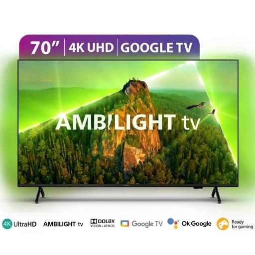 Televisor LED Smart TV Philips 70PUD7908 70" 4K UHD Ambilight - 2 USB, 4 HDMI