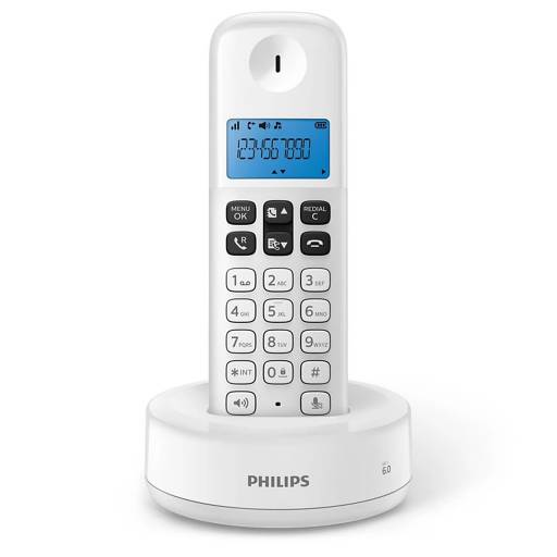 Tel�fono de mesa Philips D1311W Inal�mbrico LCD 1.6" Blanco