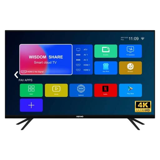 Televisor LED Smart TV Asano 55" 4K UHD - 2 USB, 3 HDMI