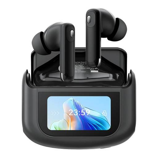 Auriculares Inal�mbricos Blackview AirBuds12 ANC/ENC C/Pantalla Negro