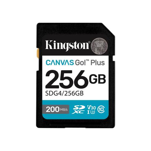 Memoria SD Kingston 256 GB Canvas Go Plus 200Mb/s