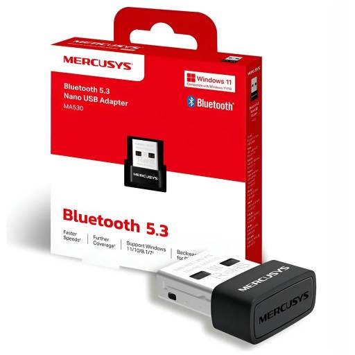 Adaptador Bluetooth 5.3 Mercusys MA530 Nano USB