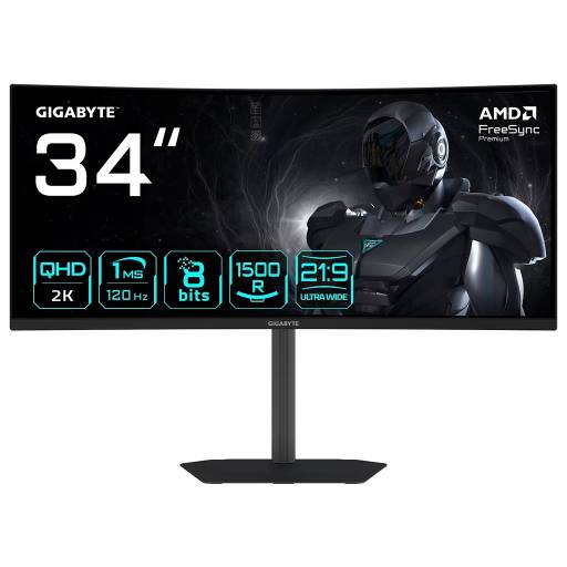 Monitor Gigabyte Curvo GS34WQCA 34" WQHD 120Hz - HDMIx2, DP