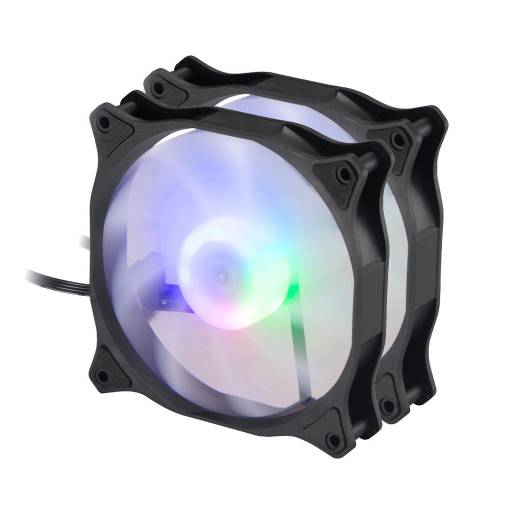 Fan Cooler Shot Gaming RGB F101B 120x120 Negro (KIT 2 Unidades)