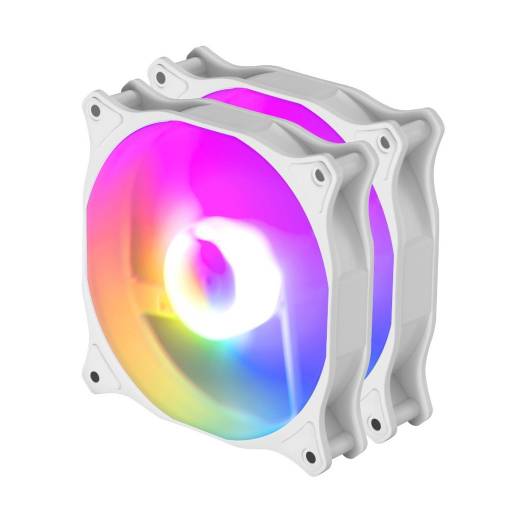 Fan Cooler Shot Gaming RGB F101W 120x120 Blanco (KIT 2 Unidades)