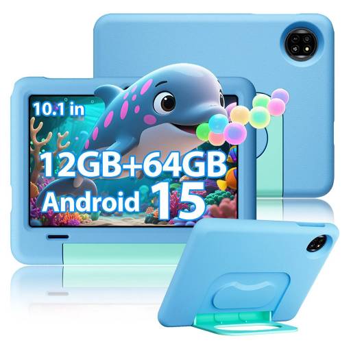 Tablet Blackview Tab 20 Kids de 10.1" 4GB+8GB Ram 64GB Rom Android 15 Azul