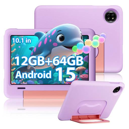 Tablet Blackview Tab 20 Kids de 10.1" 4GB+8GB Ram 64GB Rom Android 15 P�rpura