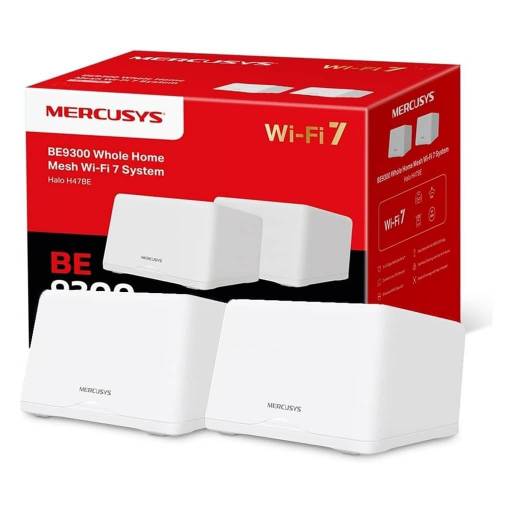 Access Point Mesh Wi-Fi 7 Mercusys Halo H47BE Tri Band BE9300 (Pack 2)