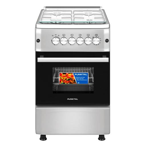 Cocina Super Gas Punktal PK-1960TK Mesada Inox Encendido Inox