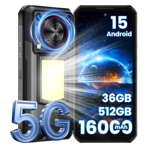 Celular Robusto Oukitel WP56 5G, 6.8" FHD, 12GB+24GB Ram, 512GB Rom, 16000mAh