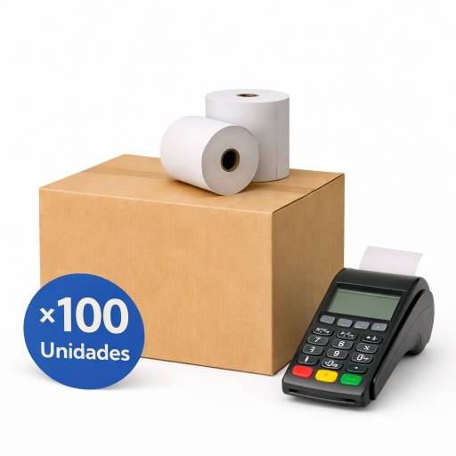 Rollos T�rmicos 57x40mm x 100 Unidades Para POS y Tickets
