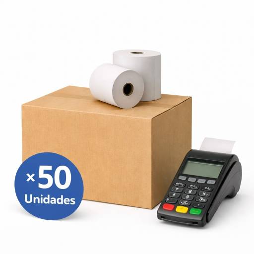 Rollos T�rmicos 57x40mm x 50 Unidades Para POS y Tickets