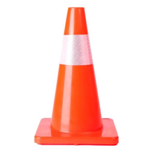 Cono Vial de Carretera de 45cm con Banda Reflectante