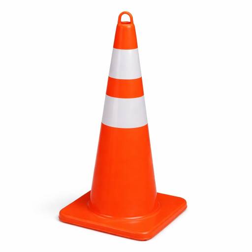 Cono Vial de Carretera de 90cm con Doble Banda y Anillo