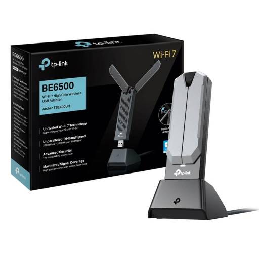 Adaptador Wifi 7 USB TP-LINK Archer TBE400UH Tri Band BE6500