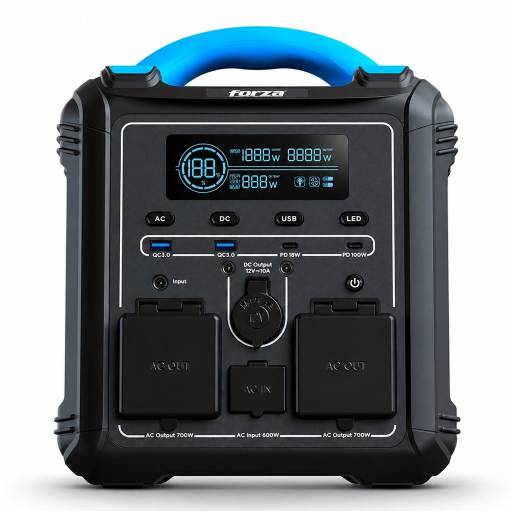 Generador El�ctrico Port�til Forza FPP-T702-I 700W 9 Puertos