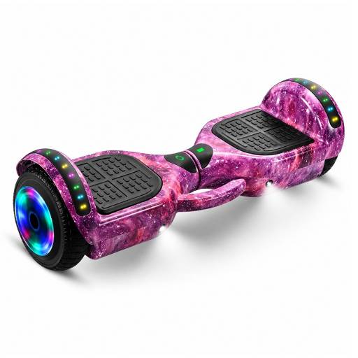 Patineta El�ctrica Hoverboard Bluetooth Rosa Nebulosa