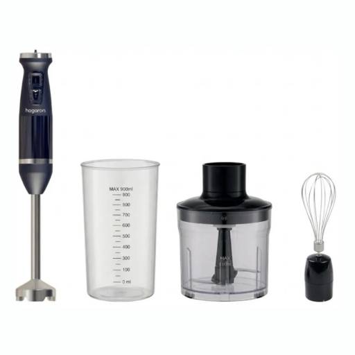 Mixer Hogaron 3 en 1 de 1000W 5 Velocidades Acero Inoxidable
