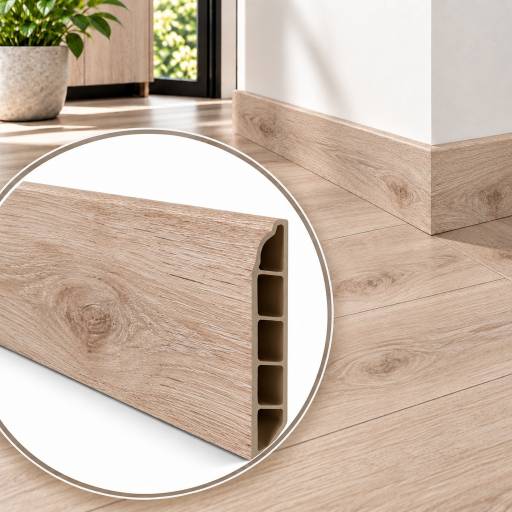 Z�calo SPC S�mil Madera 2.40m Resistente Roble Claro 05006