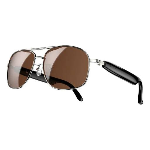 Lentes de Sol Blackview D1 Pro Parlantes Bluetooth Llamadas Plateado