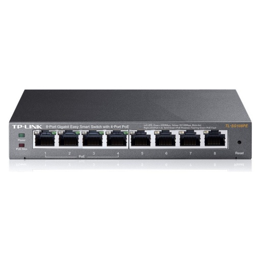 Switch TP-LINK TL-SG108PE 8 Puertos Gigabit y 4 Puertos POE