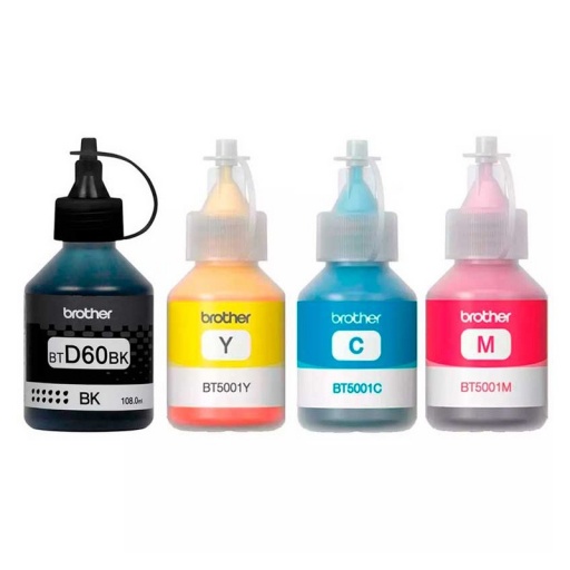 Pack de 4 Botellas de Tinta Brother para T220/T420W/T720W