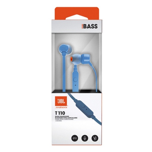 Auriculares para Oreja JBL T110 Azules - Manos libres