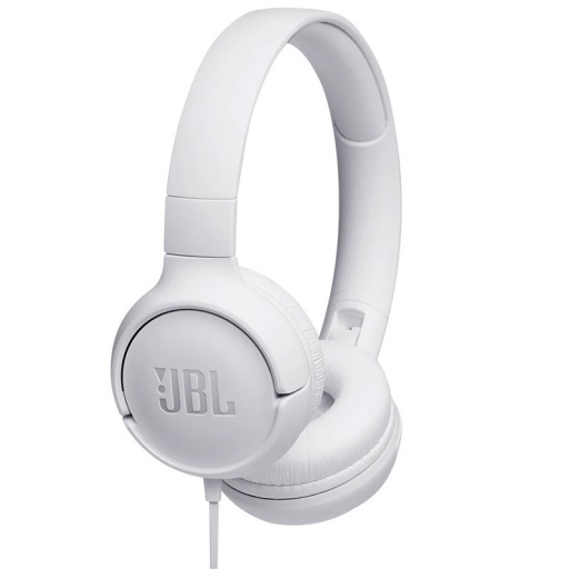 Auriculares JBL T500 Cableado Plegables Blancos - Manos libres