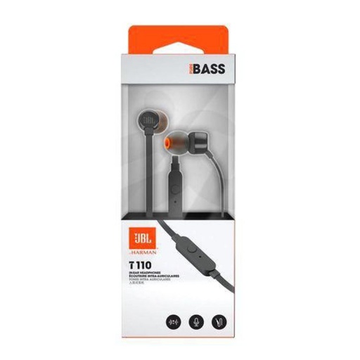 Auriculares para Oreja JBL T110 Negros - Manos libres