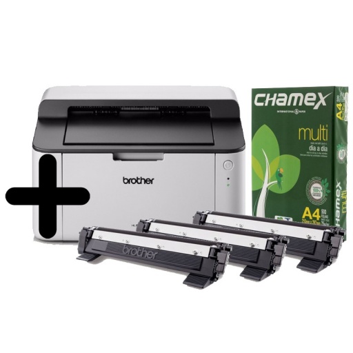 Impresora L�ser Brother HL-1200 Monocrom�tica - USB + 2 Toner Extra + Resma