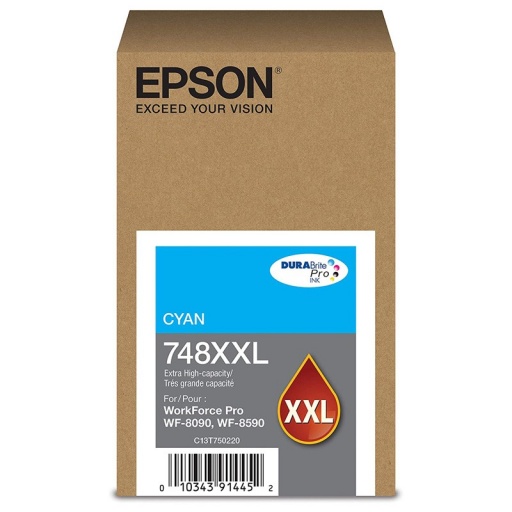 Cartucho Epson Original T748XXL para 6590/6090 Cyan 7.000 Copias