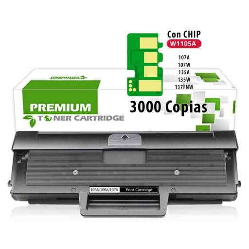 Toner Compatible HP 105A con Chip 3.000 Copias